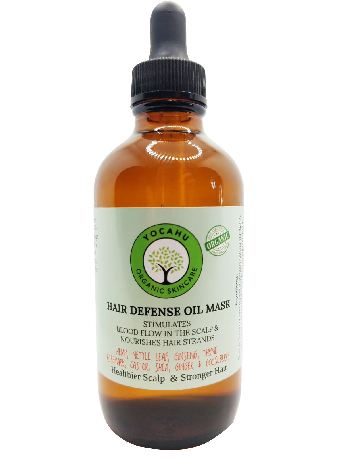 HAIR DEFENSE OIL with 19 hair loving oils/Aceite Anti Caída de cabello - Yocahu Organic Skin Care