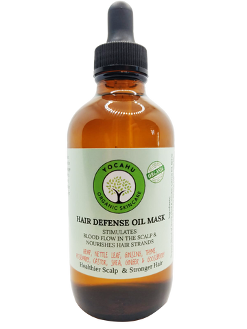 HAIR DEFENSE OIL with 19 hair loving oils/Aceite Anti Caída de cabello - Yocahu Organic Skin Care