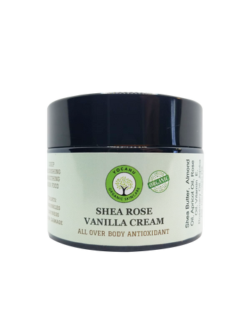 SHEA ROSE VANILLA CREAM All Over Body Antioxidant Delight/antioxidante 2 oz - Yocahu Organic Skin Care